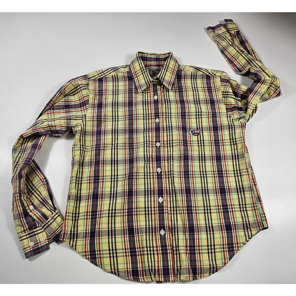 Vintage Bright plaid Cruel Girl Womens Western Button up sz S *STAIN* - Picture 6 of 8